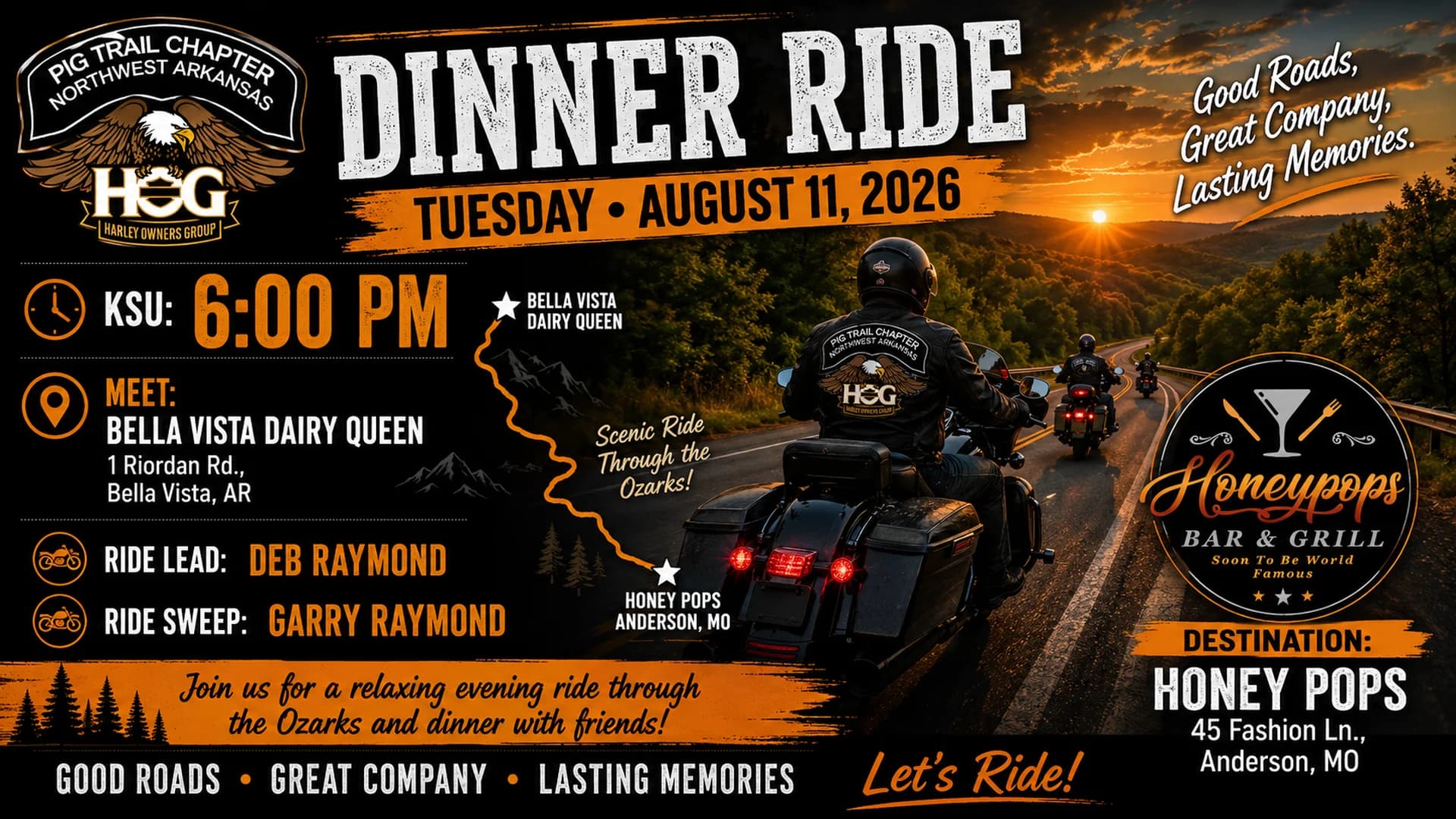 Dinner Ride August 2026
