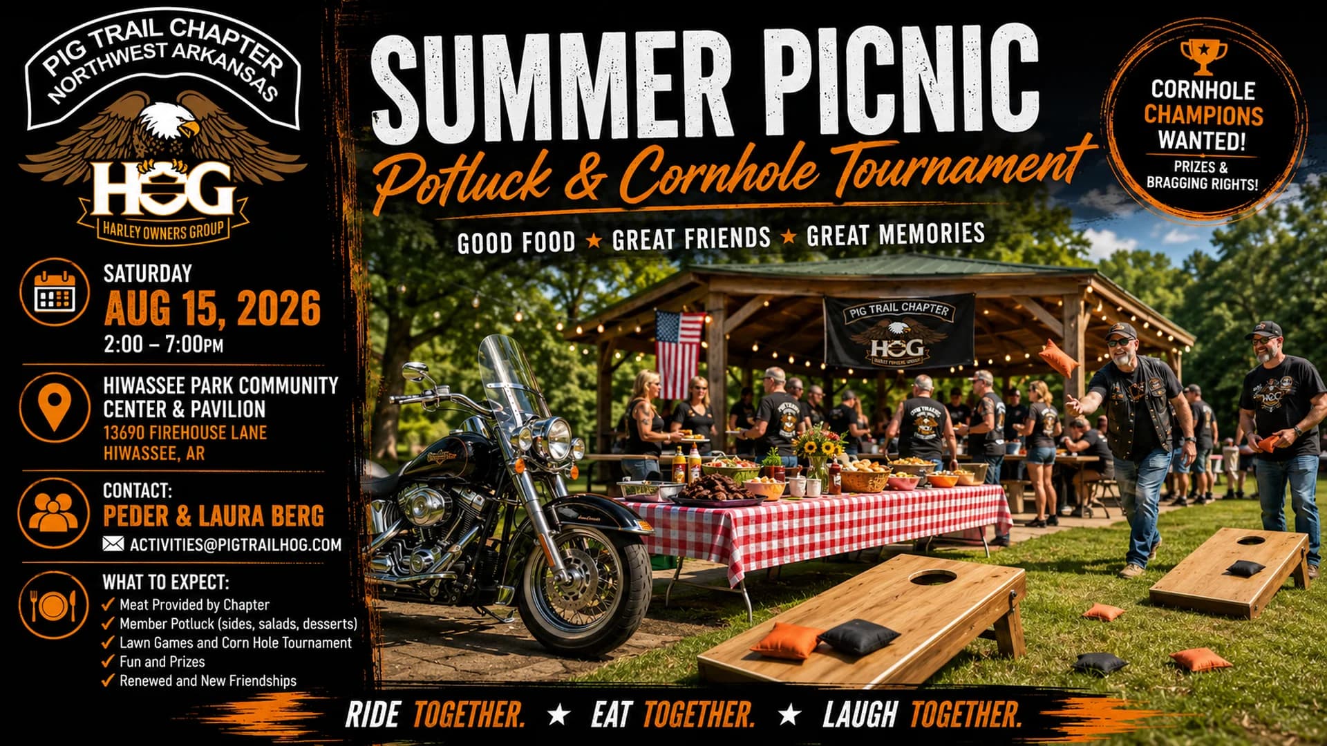 Chapter Picnic Potluck & Cornhole Tourney